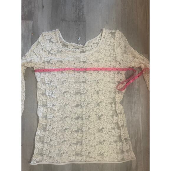 Free People size medium textured burnout pullover - Picture 5 of 9